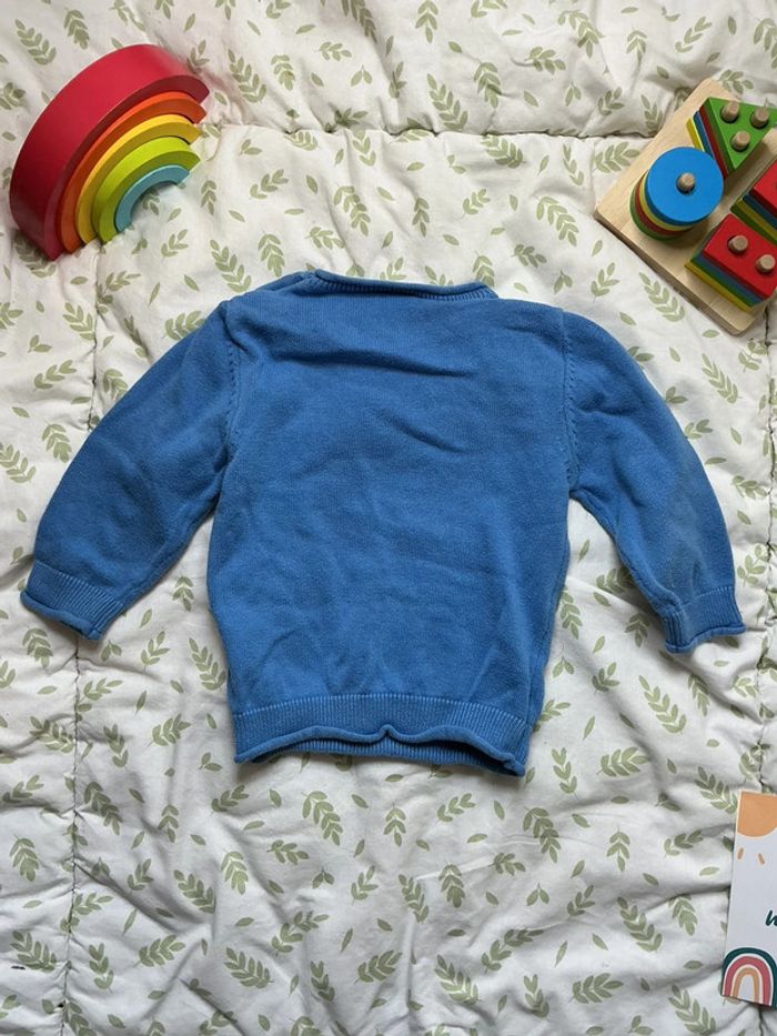 Pull léger col rond bleu 18 mois boite à malices - photo numéro 7