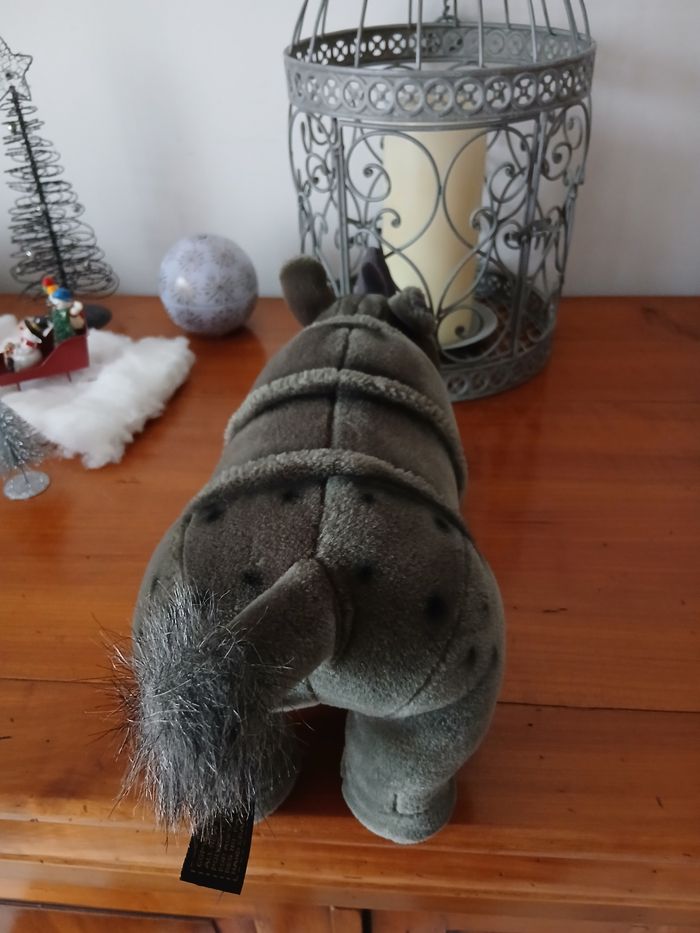 Peluche-doudou Rhinocéros *marque Aurora - photo numéro 8