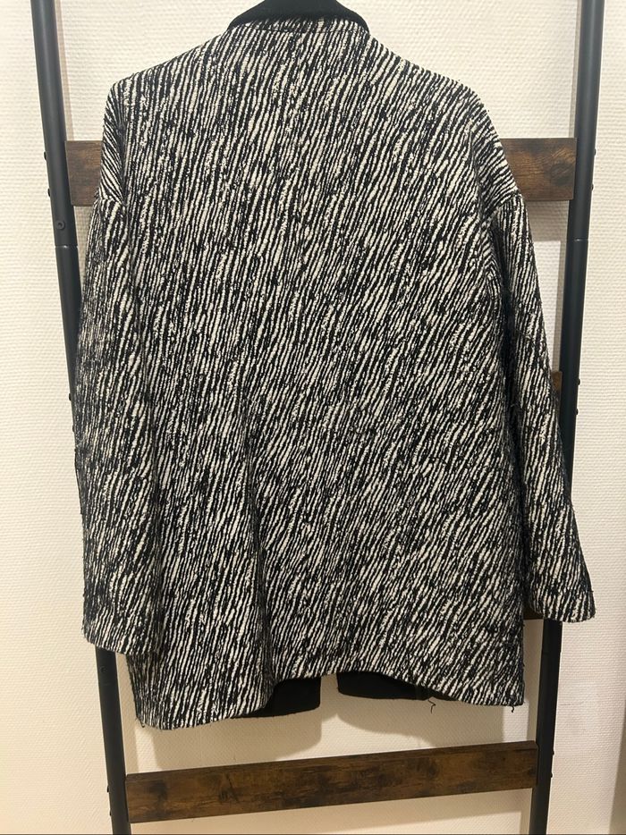Manteau promod noir et blanc taille 40 - photo numéro 3