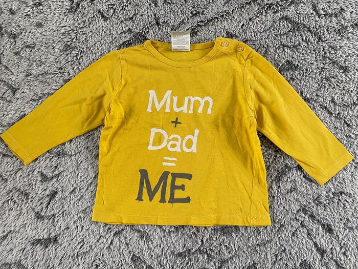 Teeshirt manches longues jaune - 12 mois