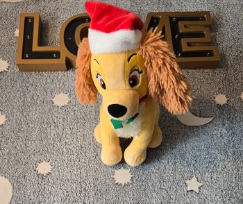 Peluche Lady Disney – Noël – Sonore – Comme neuve 🎄🐶