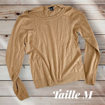 🤎✨ Pull fin marron – H&M 🌸