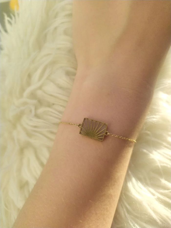 Bracelet "Sunrise" doré en acier inoxydable réglable Bohm En très bon état - photo numéro 2