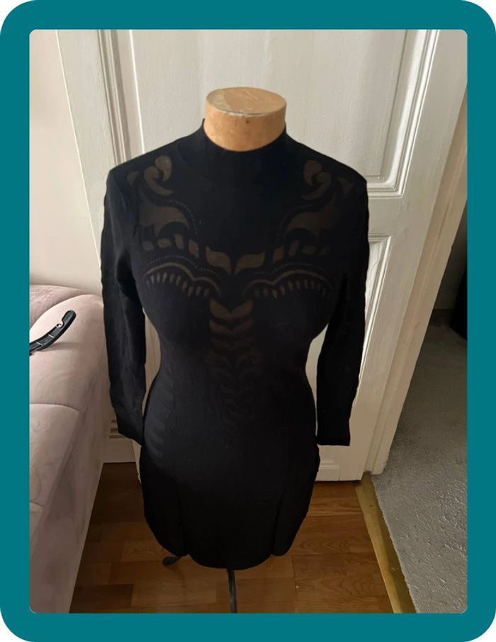 Robe Rosalie maille dévorée près du corps taille 38 - Anne Fontaine