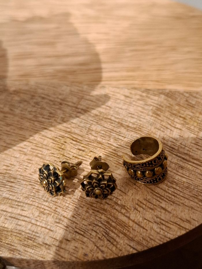 Lot 4 bijoux laiton - photo numéro 2