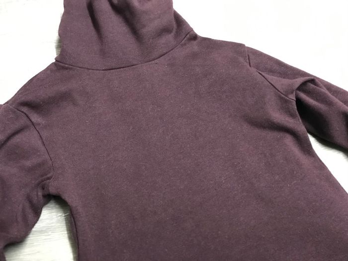 Pull à col roulé mauve foncé - photo numéro 2