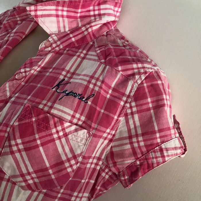 Chemise  kaporal  taille small /36 rose blanc strass - photo numéro 14
