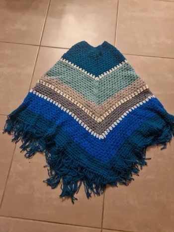 Poncho laine femme