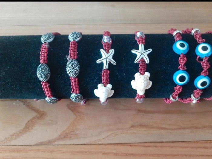 Bracelets  macramé rouge - photo numéro 2