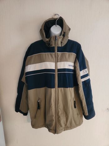 Doudoune Quiksilver bleu marine beige et blanc 14 ans