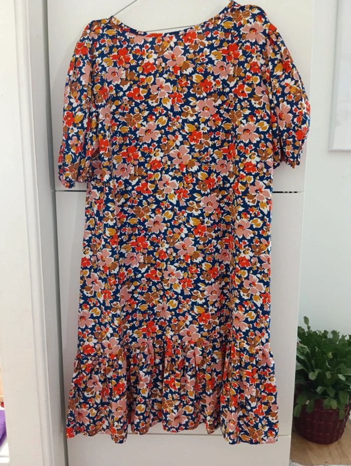 Robe fleurie handmade volantée en bas - photo numéro 6
