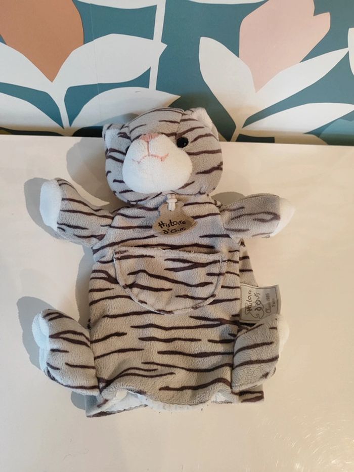 Peluche marionnette chat histoire d'ours - photo numéro 3