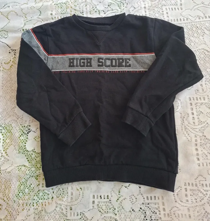 Sweat noir High Score - Casual, Primark en très bon état, taille 6 ans