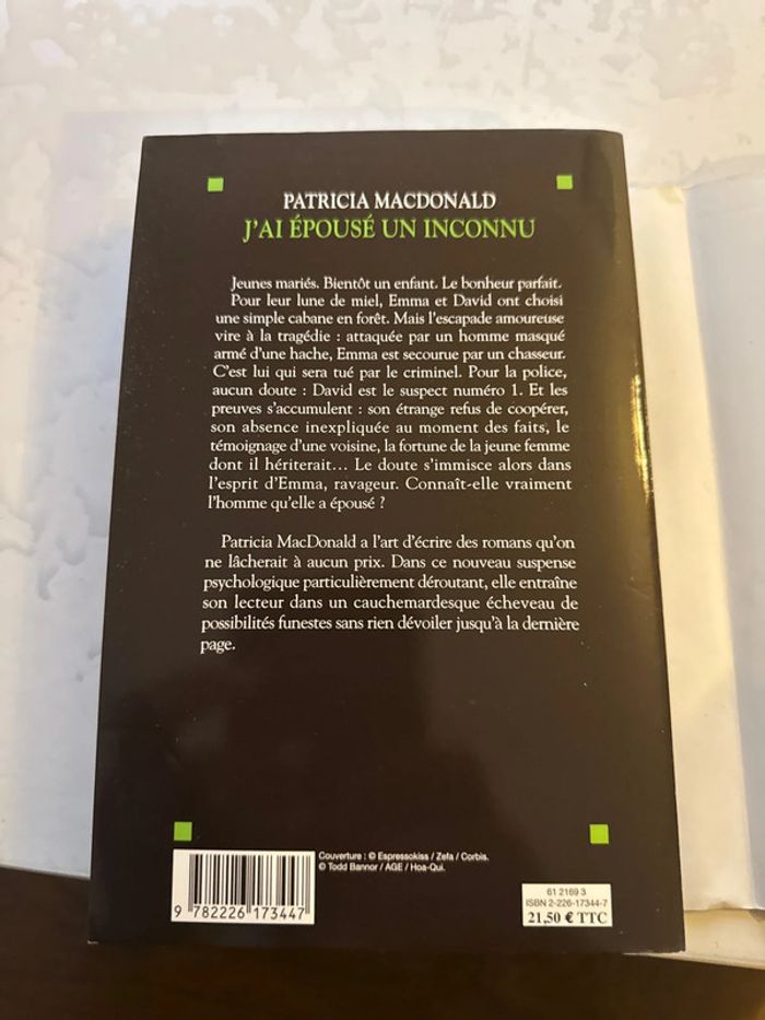 Livre J’ai épousé un inconnu - Patricia macdonald - photo numéro 4