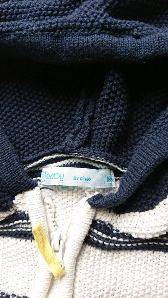Gilet marin garçon 18 mois - photo numéro 3