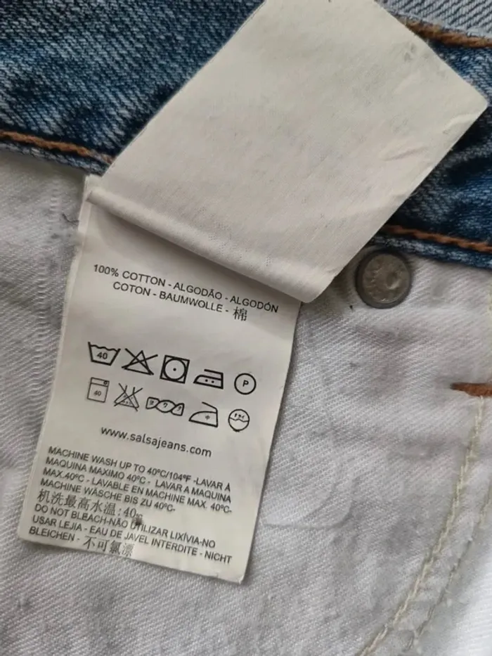 Jean vintage y2k SALSA ,coupe flare ,taille basse ,100 % coton - photo numéro 11