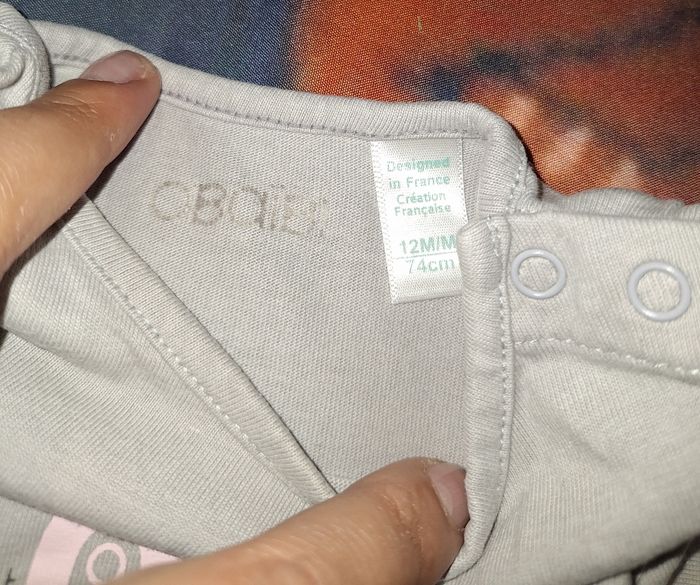 Tee-shirt manches longues Love Obaïbi 12 mois - photo numéro 3