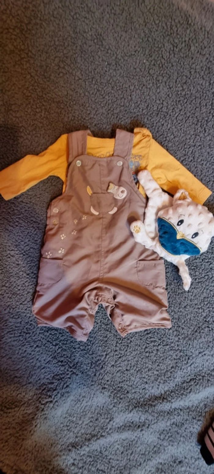 Ensemble salopette et Tee-shirt 3 mois - photo numéro 2
