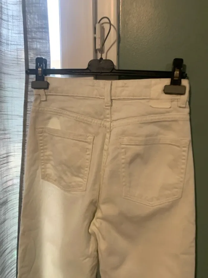 jeans blanc zara - photo numéro 5
