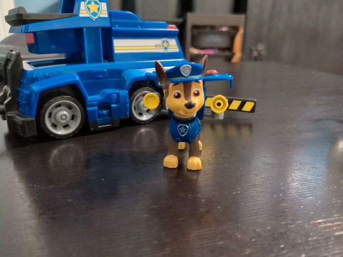 Véhicule camion police grand modèle chasse figurine pat patrouille - photo numéro 2
