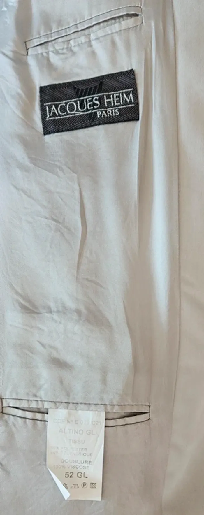 Jacques Heim - Veste - 56% polyester - Taille : 52 - photo numéro 3