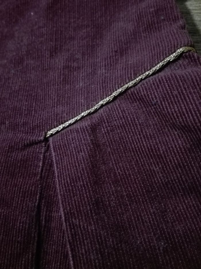 Robe bébé fille 9 mois velours bordeau doré - photo numéro 2