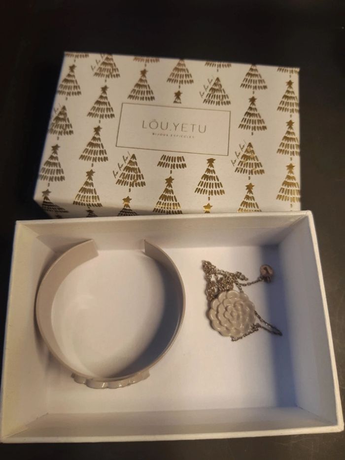 Skalli Parure collier et bracelet manchette fleur en tbe - photo numéro 9