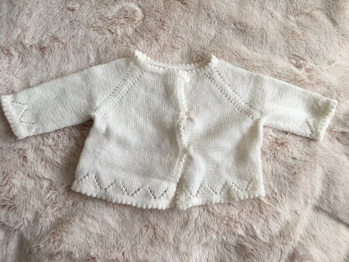 Gilet tricoté blanc