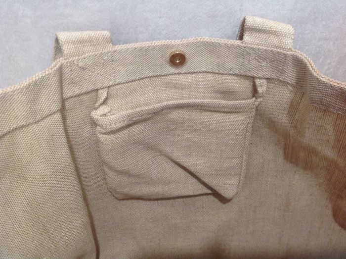 Sac cabas beige en jute et coton Caudalie - photo numéro 7