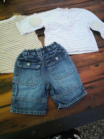 Ensemble 2 tee-shirt + short 9 mois