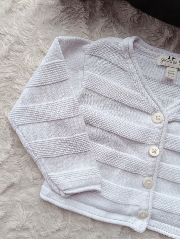 Gilet Fille 1 mois Grain de blé 100% coton - photo numéro 3