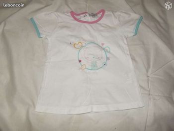 T-shirt Fille manches courtes, T. 3 ans