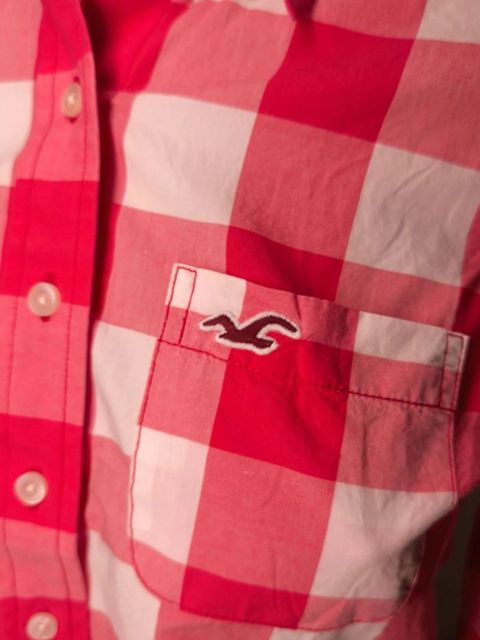 Chemise Hollister Femme Taille S Rouge-Blanc - photo numéro 5