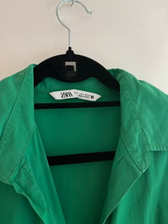 Chemise verte Zara - photo numéro 3