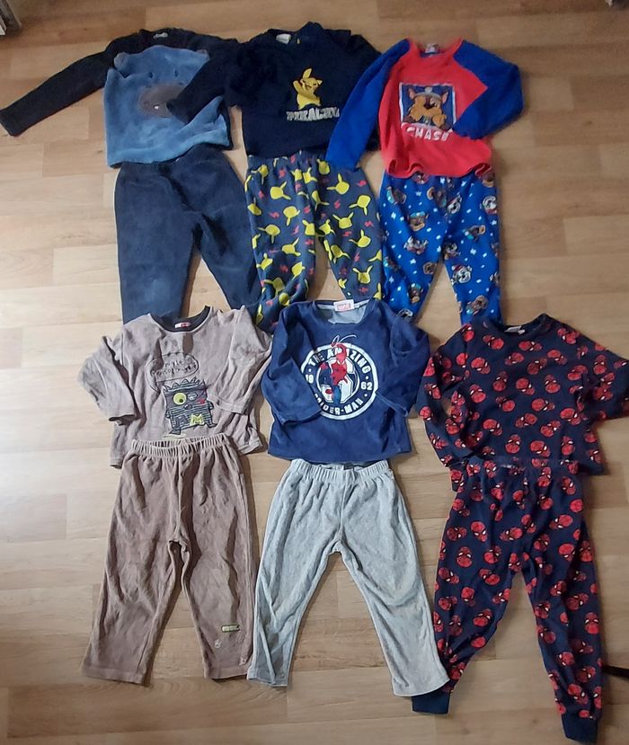 7 pyjamas 3/4ans hiver
