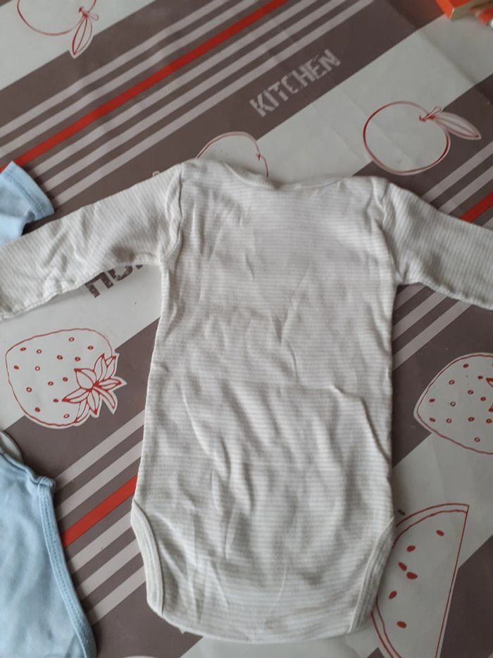 lot de 2 bodies mixtes manches longues 9 mois - photo numéro 6