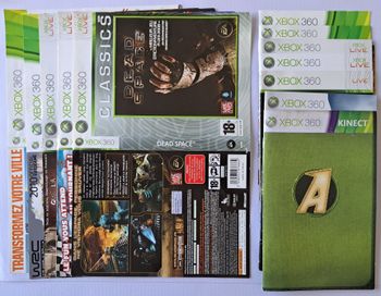 Gros lot de notices et jaquettes Microsoft Xbox 360 - non dissociable