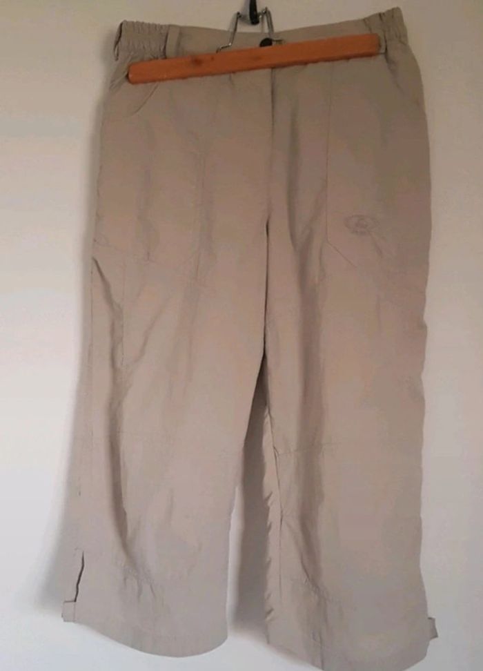 Pantacourt femme beige