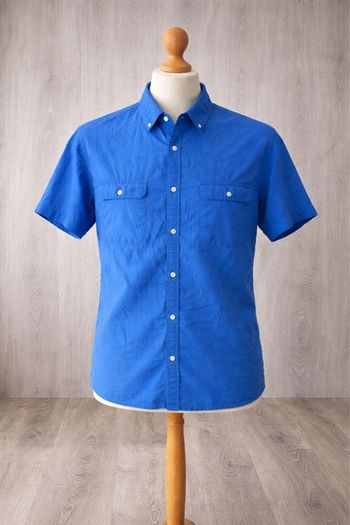 Chemise à manches courtes bleu homme , Taille L , Bonprix