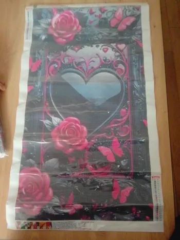 Diamond painting coeur noir