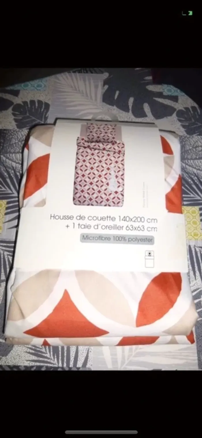 housse de couette + taie d’oreiller 140 x 200cm neuf
