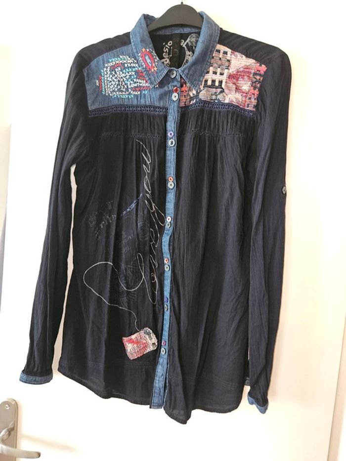 Chemise desigual noire à motifs - photo numéro 2