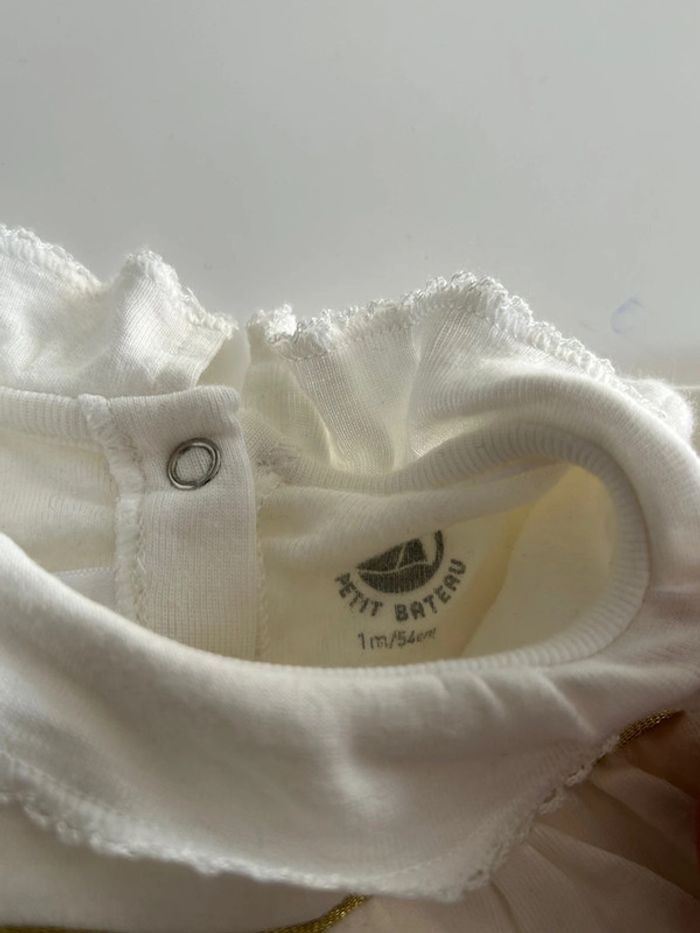 Tee shirt Body intégré 1 mois Petit Bateau Neuf - photo numéro 2