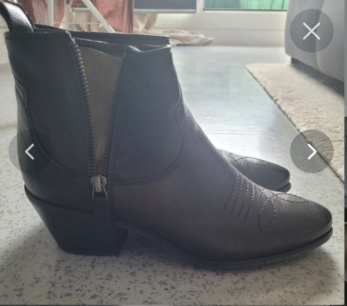 Boots Zara 40 cuir - photo numéro 2
