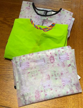 Lots 2 Tablier de Peinture avec Nappe à Motifs fille 7/10 ans