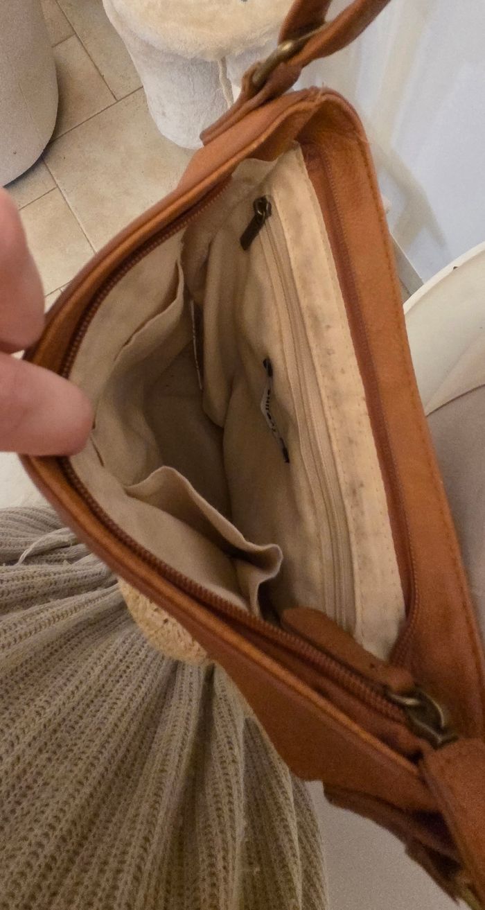 Sac bandoulière PHILOV’ camel & paille tressée  – style bohème chic – excellent état comme neuf - photo numéro 5