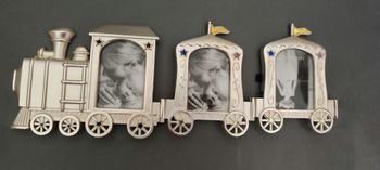 Cadre train photos metal argenté