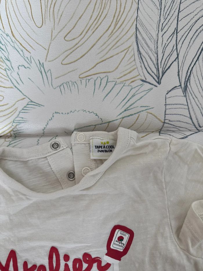 T’es shirt tape à l’œil 86cm 2ans - photo numéro 3