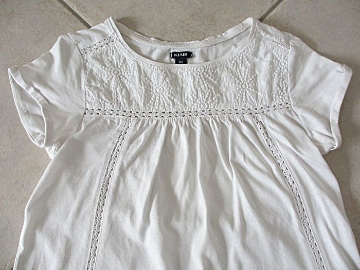 T-shirt manches courtes écru fille Kiabi - 10 ans - photo numéro 2