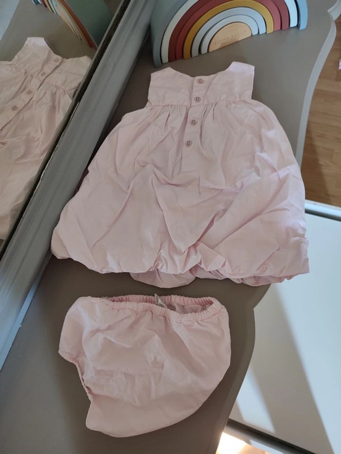 Robe boule rose poudré avec bloomer 6 mois OBAIBI - photo numéro 4